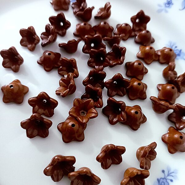 Brown Flower Beads