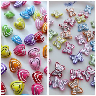 Heart and Butterfly Shape Beads