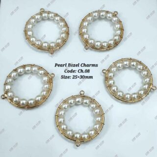 Pearl bezel charms